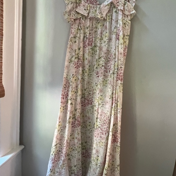 H&M Floral Maxi Dress - Cream, Pink, Green - Picture 3 of 4